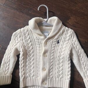 Ralph Lauren Cream Cable Knit Cardigan